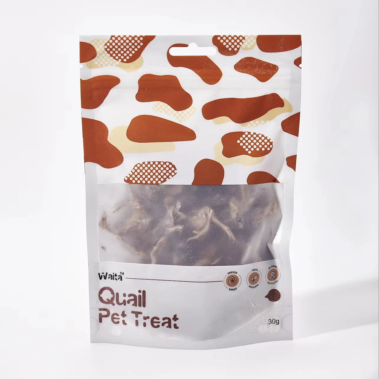 Waita Freeze Dried Quail 30g Premium Pet Treats Cat Dog High Protein Nutrient Dense Skin Coat Rich Vitamins Minerals