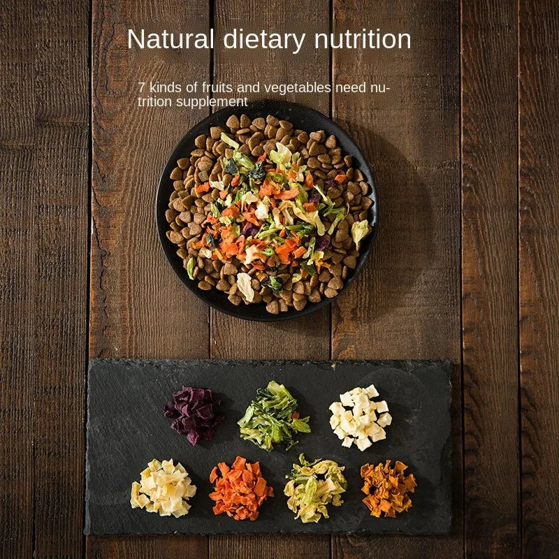 Fruit and vegetable freeze-dried pet snacks dog food cat food companion mix food gift bag teddy puppy pet rice mixed food