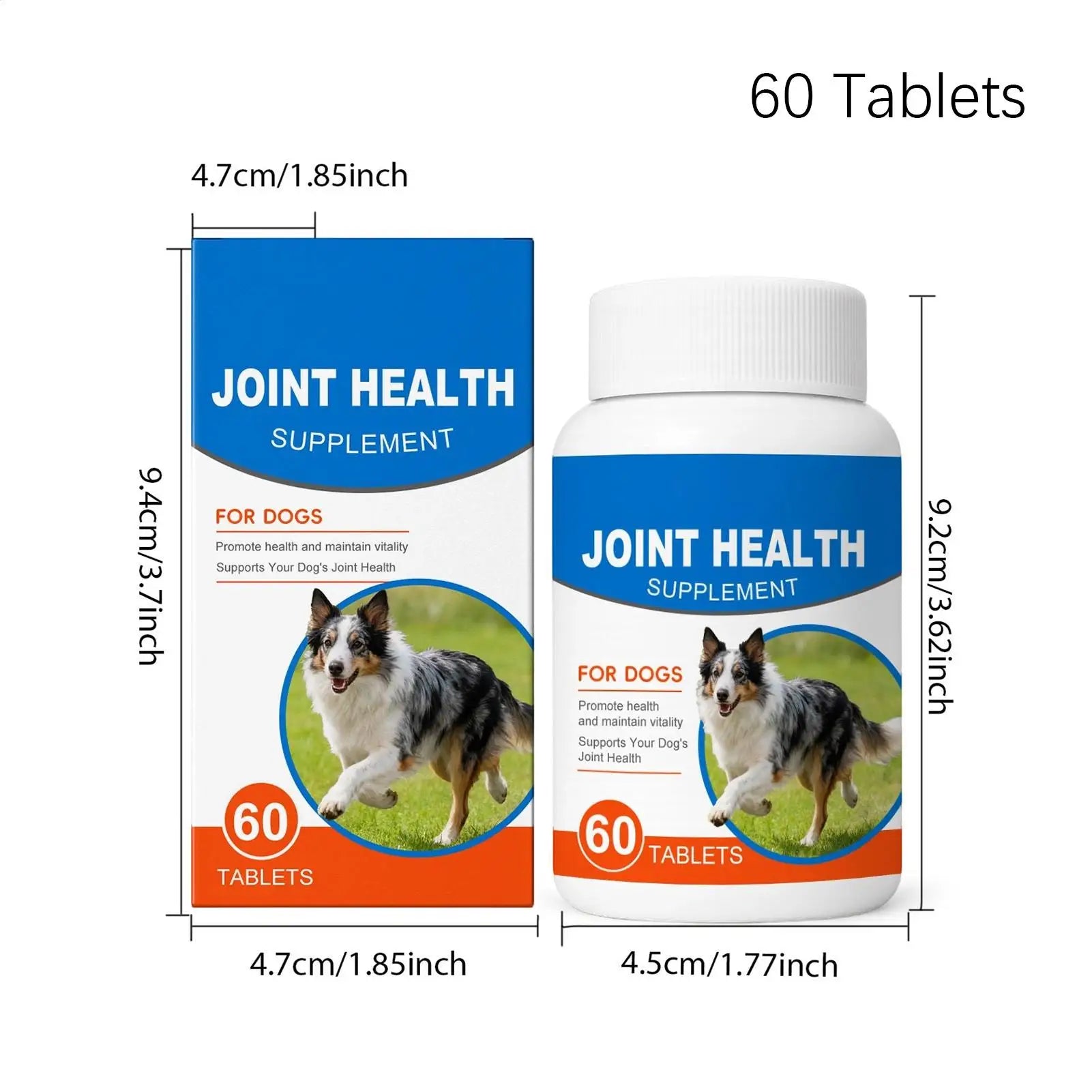 Joint Supplement for Dogs 60 Count Tablets Natural Dog Joint Supplement Large Breed for Support Daily Health Nutrition Senior