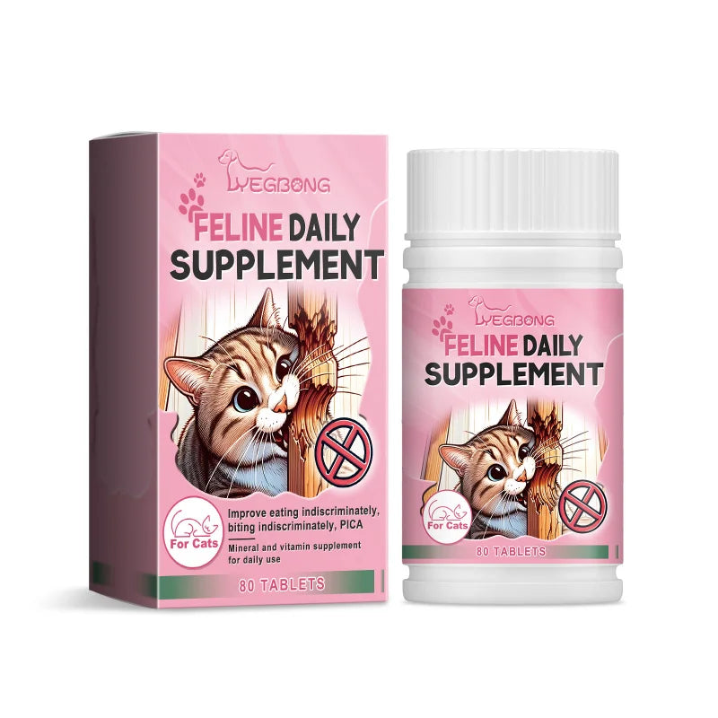 High-Quality Cat Trace Element Pills - Feline Vitamin Supplement To Support Immunity & Improve Energy Levels & Coat Quality