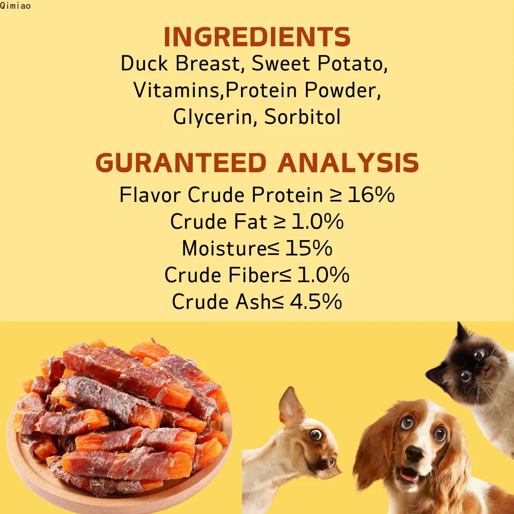 200g/400g(7.05oz/14.1oz) Dog Treats For Small, Medium, & Large Dog - Duck Sweet Potato, Healthy, Easily Digestible,