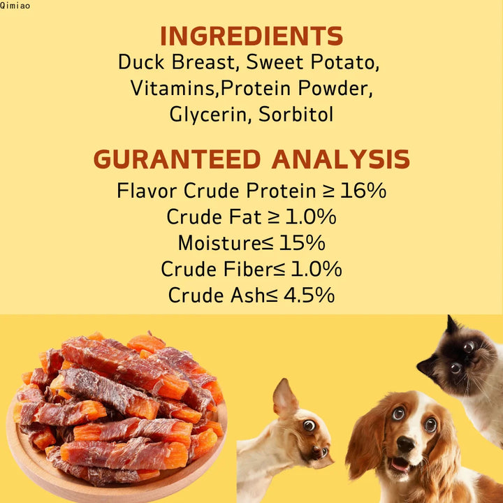 200g/400g(7.05oz/14.1oz) Dog Treats For Small, Medium, & Large Dog - Duck Sweet Potato, Healthy, Easily Digestible,