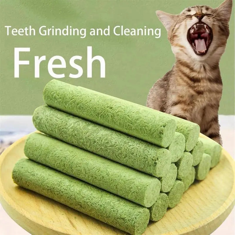 Cat Grass Teeth Stick Kitten Cat Mouth Healthy Chew Toy Pet Snacks For Cat Kitten Cleaning Teeth Hairball Removal