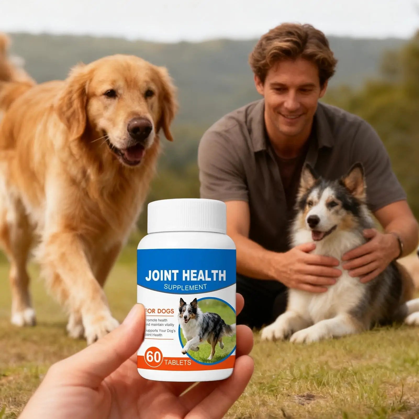 Joint Supplement for Dogs 60 Count Tablets Natural Dog Joint Supplement Large Breed for Support Daily Health Nutrition Senior