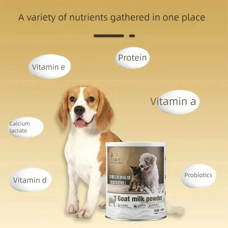 Special goat milk powder for pets, puppies, puppies, adult dogs, nutrition, calcium supplementation, probiotics, newborn pets