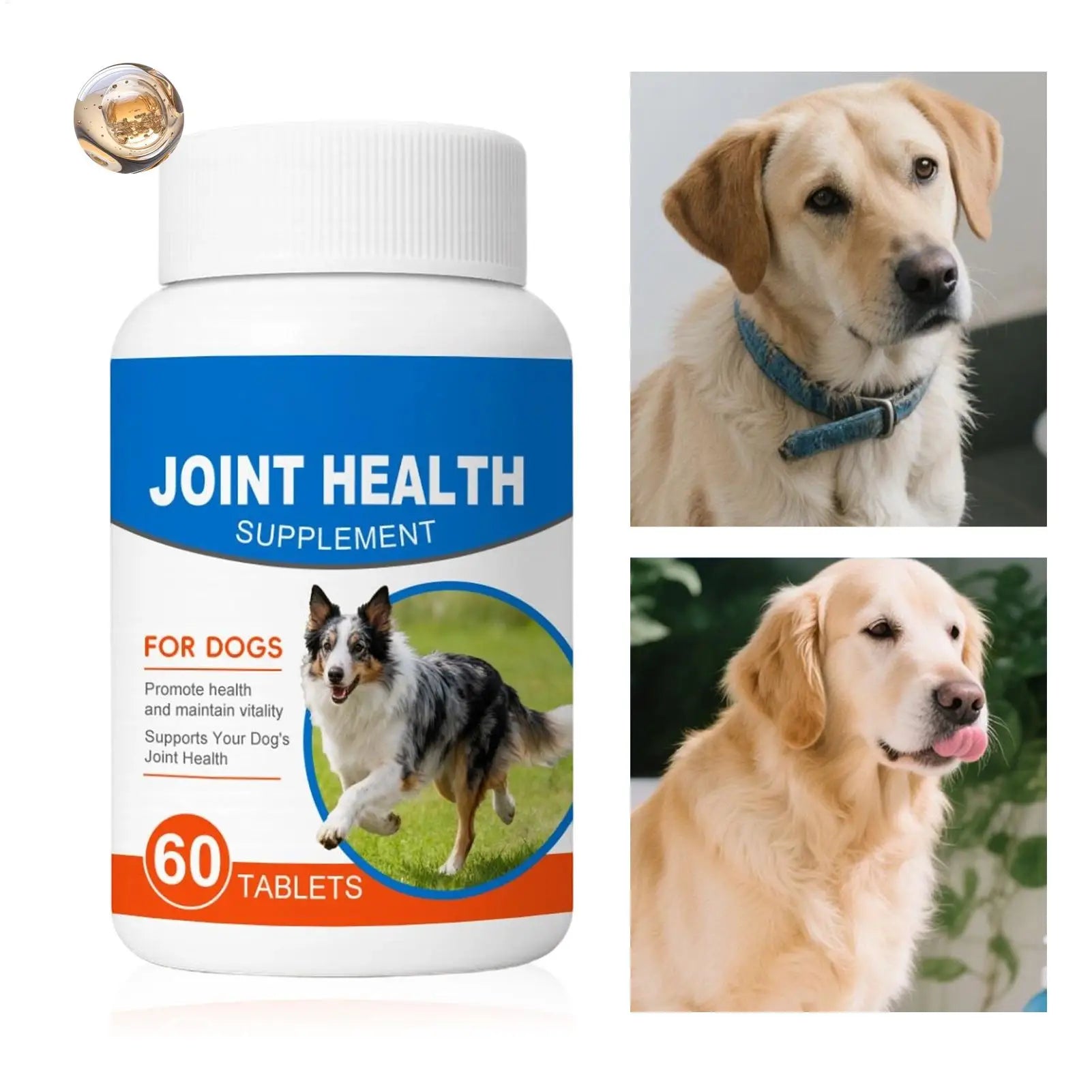 Joint Supplement for Dogs 60 Count Tablets Natural Dog Joint Supplement Large Breed for Support Daily Health Nutrition Senior