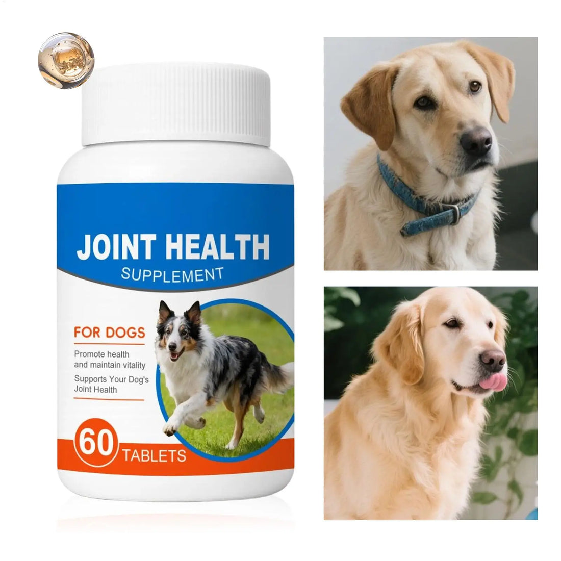 Joint Supplement for Dogs 60 Count Tablets Natural Dog Joint Supplement Large Breed for Support Daily Health Nutrition Senior
