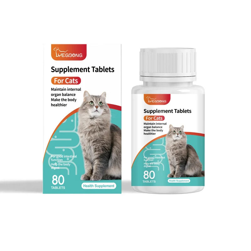 Nutritional Cat Probiotic Tablets Supports Gut Health Balances Digestion Boosts Immunity Enhances Vision Skin Health Pet Care