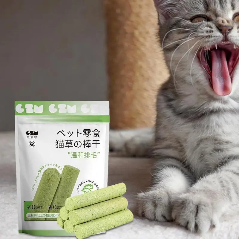 Cat Grass Teeth Stick Kitten Cat Mouth Healthy Chew Toy Pet Snacks For Cat Kitten Cleaning Teeth Hairball Removal