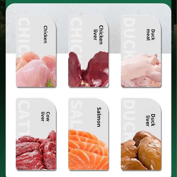 Nai chong Small Pet Freeze-Dried Treats-Chicken Breast,Salmon&Shrimp Protein Cubes for Hamsters,Fish&Turtles - All-Natural Snack