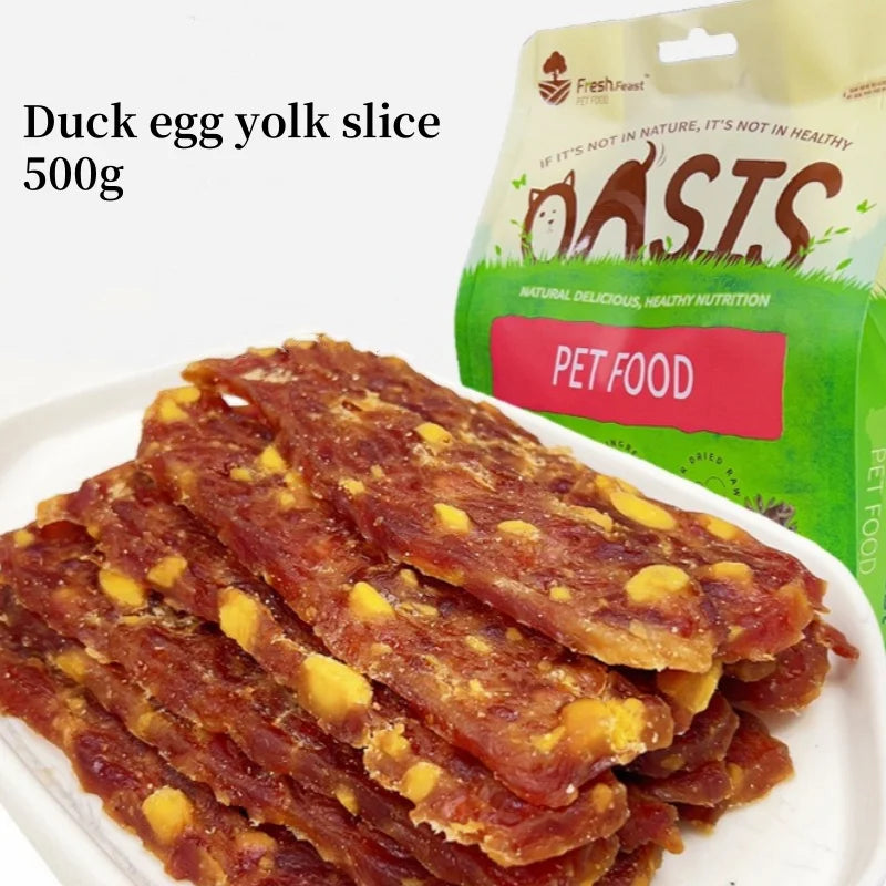 Dog Snacks Pet Snacks, Duck Meat, Chicken, Beef, Egg Yolk Slices, Dog Food, Duck Breast Jerky, Dog Training Reward Beauty Hair
