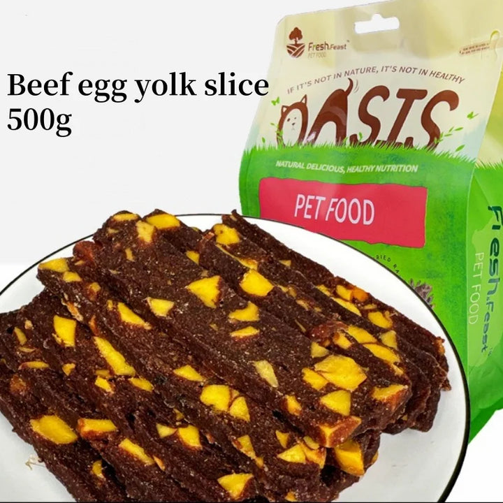 Dog Snacks Pet Snacks, Duck Meat, Chicken, Beef, Egg Yolk Slices, Dog Food, Duck Breast Jerky, Dog Training Reward Beauty Hair