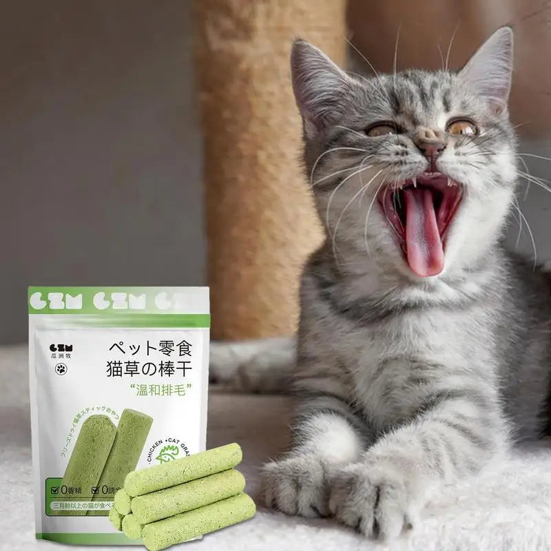 Cat Grass Teeth Stick Kitten Cat Mouth Healthy Chew Toy Pet Snacks For Cat Kitten Cleaning Teeth Hairball Removal