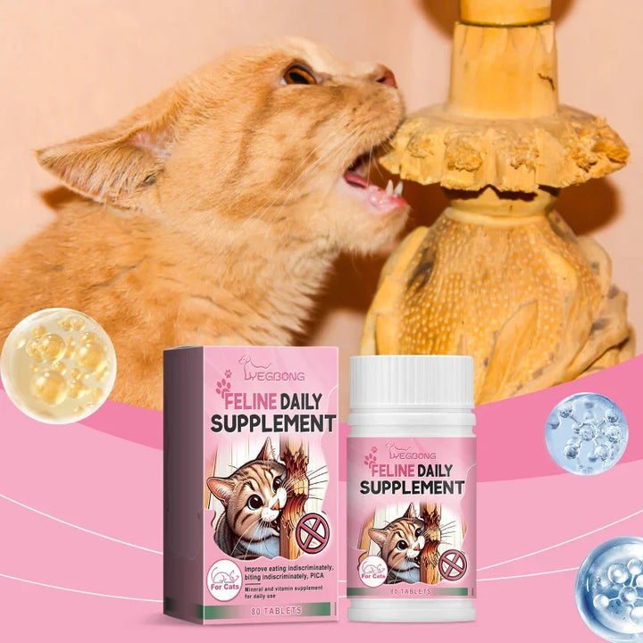 High-Quality Cat Trace Element Pills - Feline Vitamin Supplement To Support Immunity & Improve Energy Levels & Coat Quality