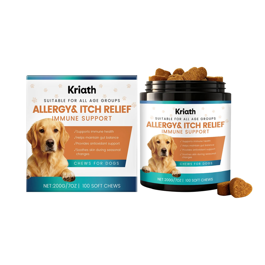 Dog Gut Support Soft Chews - Added Fiber Daily Care Maintains Intestinal Balance Supports Immunity Antioxidant Easy To Chew