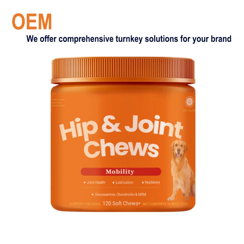 OEM Hip & Joint Care Soft Chews for All Dogs - Daily Supplement Supports for Healthy Mobility & Comfort Hips, Knees, Elbows