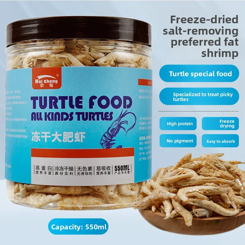 Nai chong Small Pet Freeze-Dried Treats-Chicken Breast,Salmon&Shrimp Protein Cubes for Hamsters,Fish&Turtles - All-Natural Snack