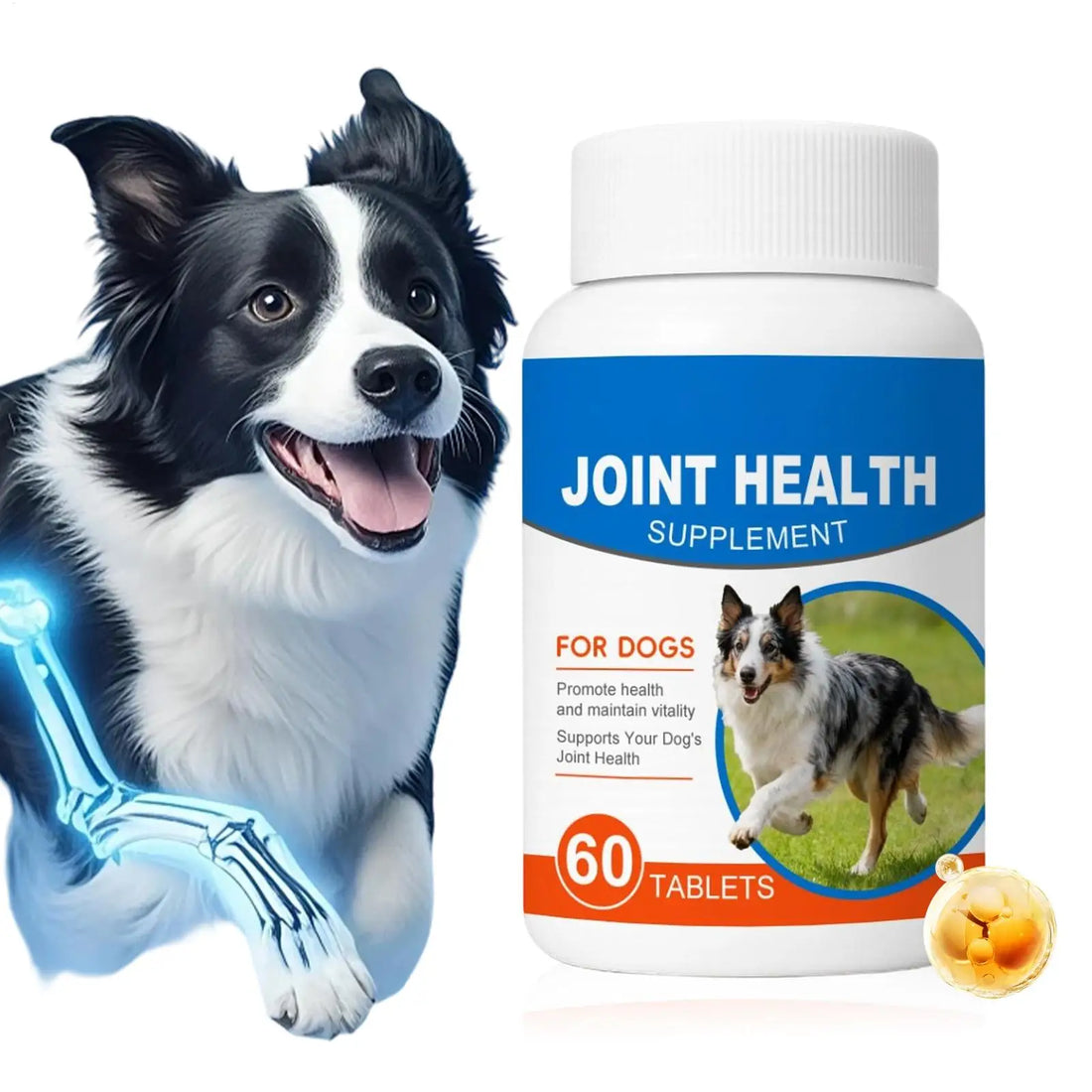 Joint Supplement for Dogs 60 Count Tablets Natural Dog Joint Supplement Large Breed for Support Daily Health Nutrition Senior