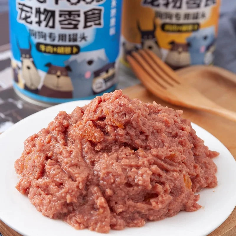 Dog canned pet dog snacks dog food partner mix 375 g rice wet food pork bun teddy golden retriever puppy dog