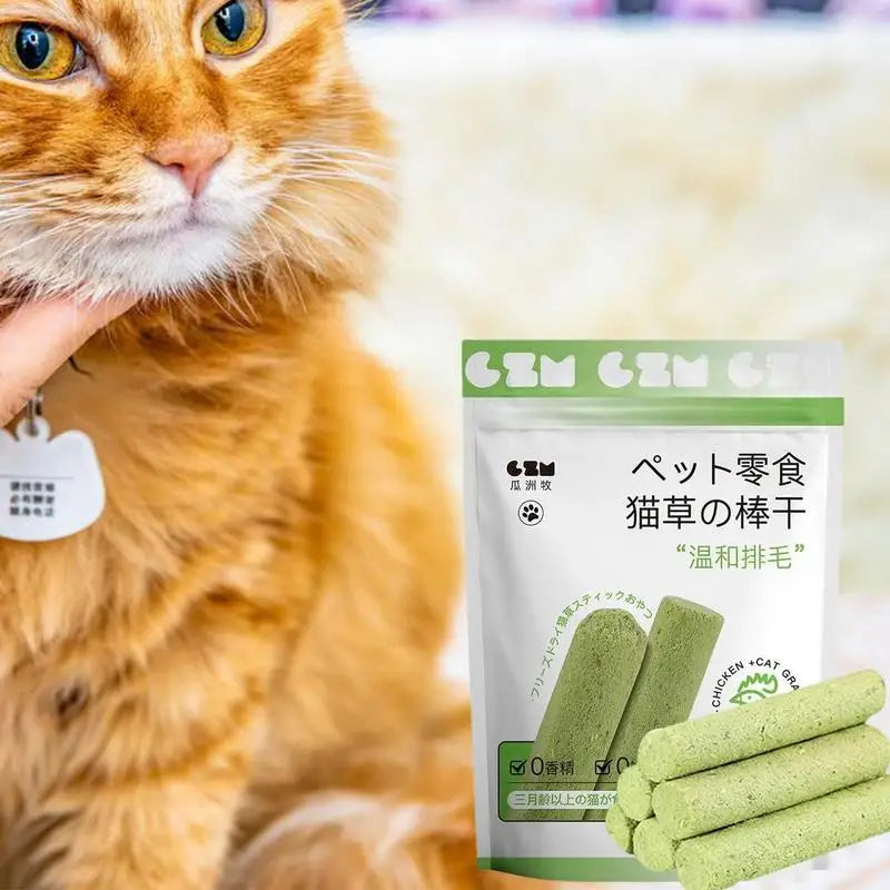 Cat Grass Teeth Stick Kitten Cat Mouth Healthy Chew Toy Pet Snacks For Cat Kitten Cleaning Teeth Hairball Removal